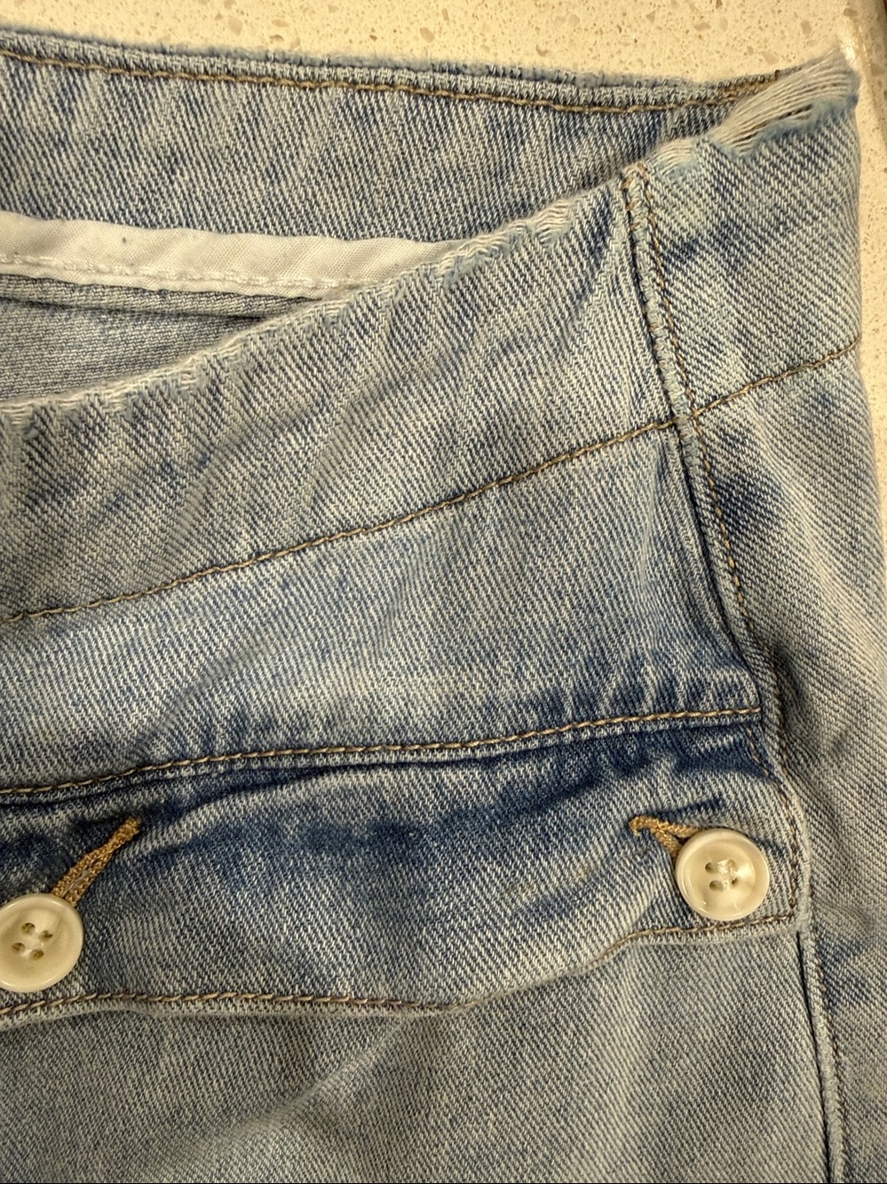 Cider Light Blue High-Rise Balloon Jeans with Buttoned Front Pockets - Picture 8 of 12